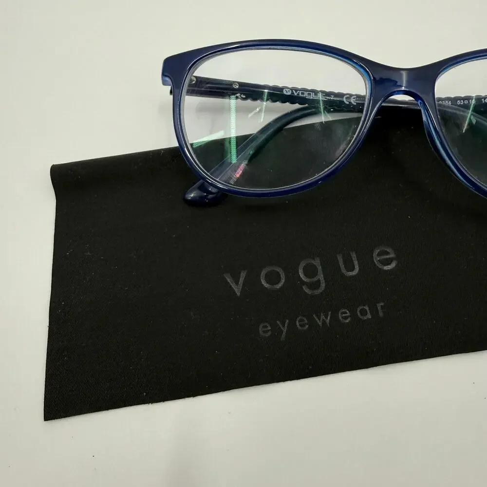 Vogue Eyewear Glasses VO 5030 Frame Only 53 16 140 Cat Eye Blue Acetate